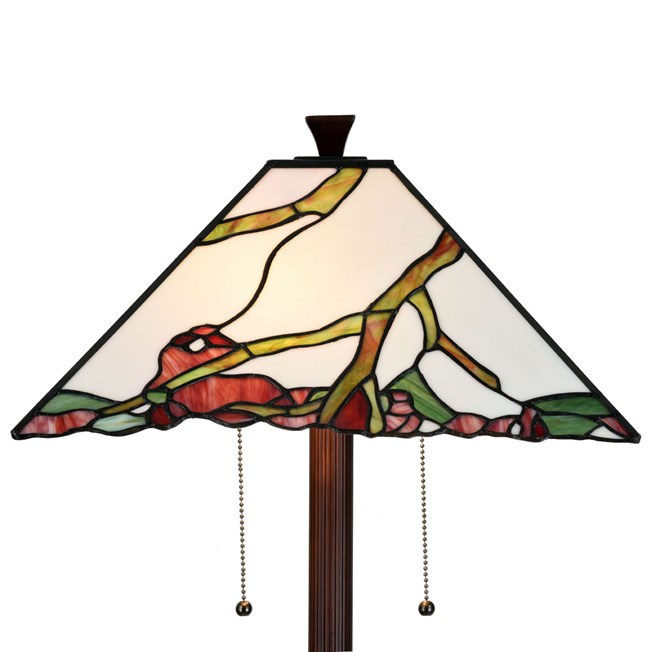Tiffany Floor Lamp Exotc Maple Detail On