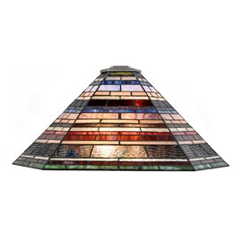 Tiffany Glass Lampshade Industrial Large