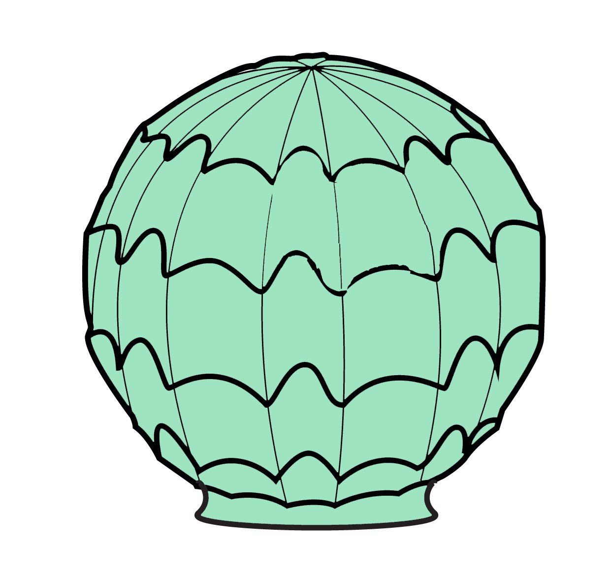 Glaskappe Artichoke Mint
