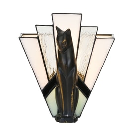 Tiffany lamp/sculptuur Art Deco Kat