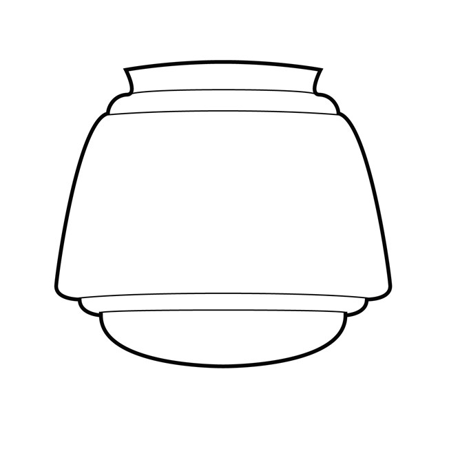 Glass Lampshade High Button