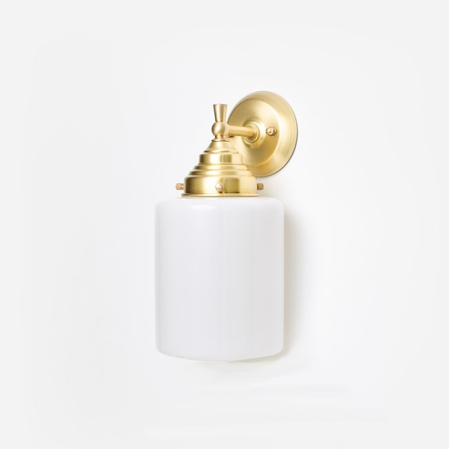 Wall Lamp Sleek Cylinder Royal Brass