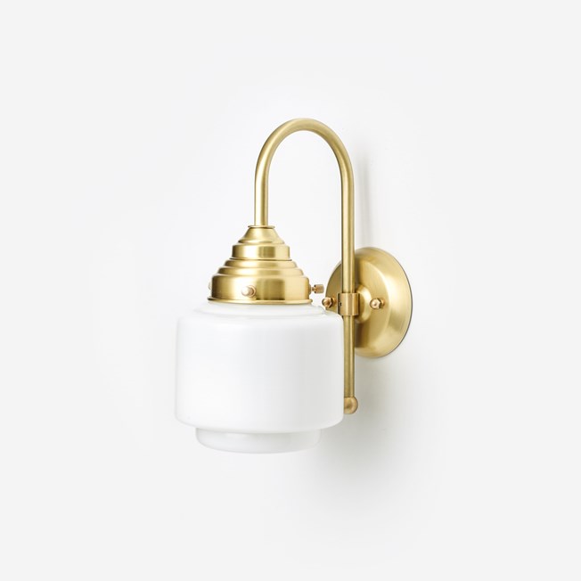 Wall Lamp Stepped Cylinder Small Meander Brass