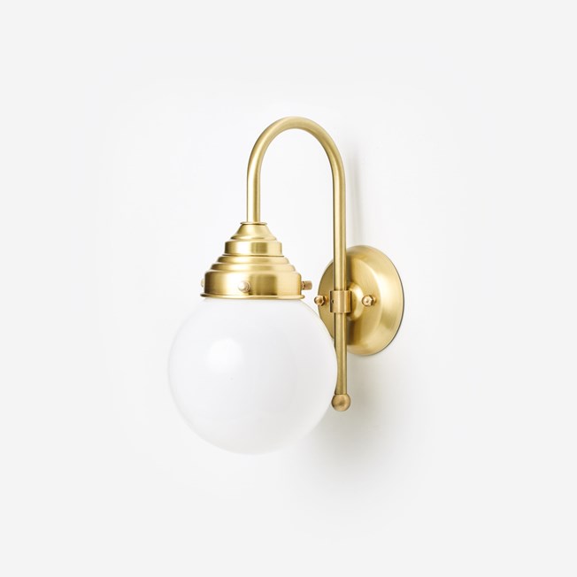 Wall Lamp Globe Ø 15 Meander Brass