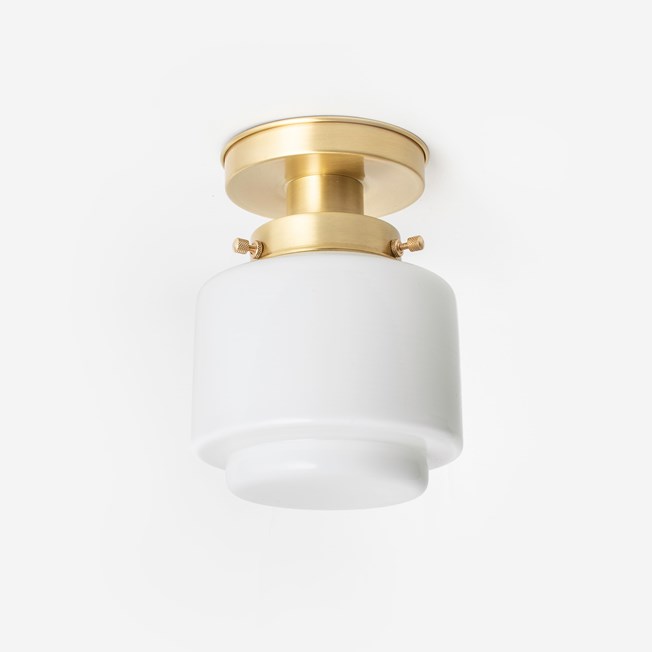Ceiling Lamp Stepped Cylinder Small 20's Brass
