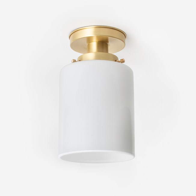 Ceiling Lamp Sleek Cylinder 20's Brass