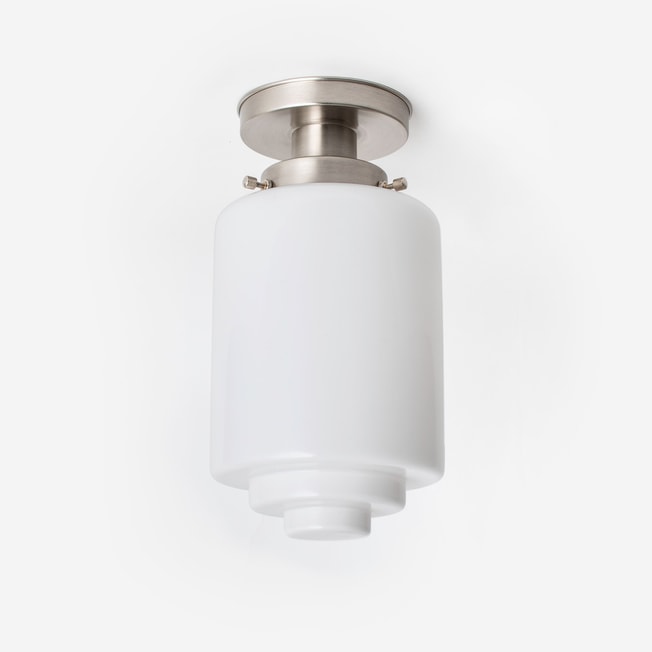 Ceiling Lamp Stepped Cylinder Medium 20's Matt Nickel