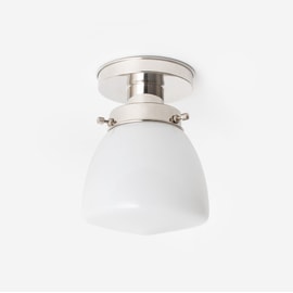 Ceiling Lamp Schoolbol Small 20's Nickel