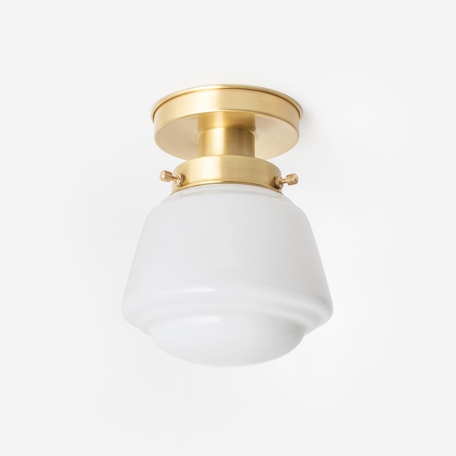 Ceiling Lamp High Button 20's Brass