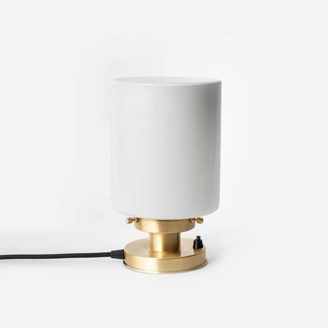 Table Lamp Sleek Cylinder 20's Brass
