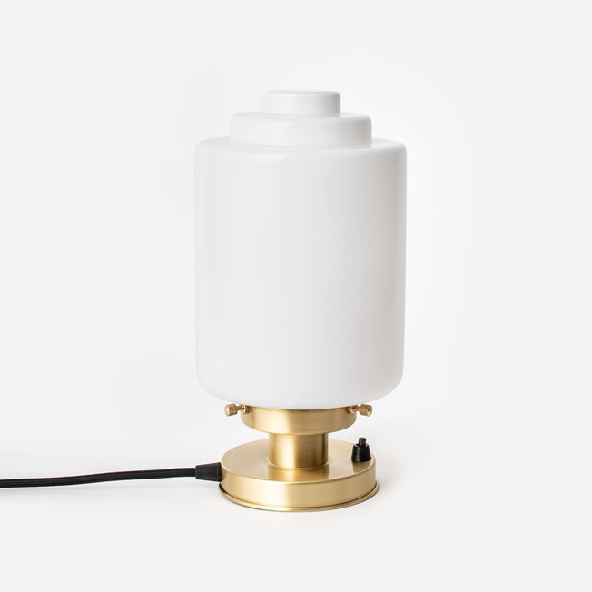 Table Lamp Stepped Cylinder Medium 20's Brass