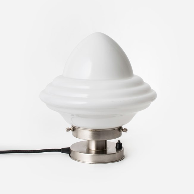 Table Lamp Acorn Medium 20's Matt Nickel