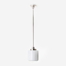 Lampe Suspendue Vintage High 20's Nickel