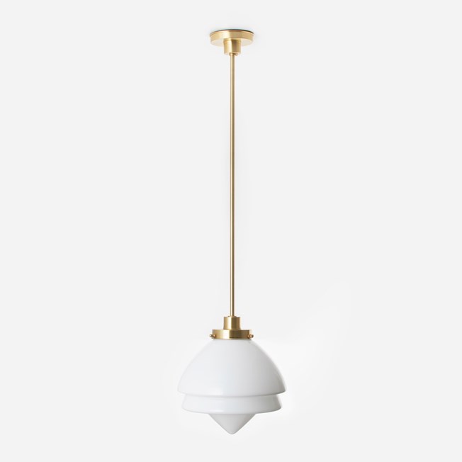 Lampe Suspendue Art Deco Punt Large 20's Laiton
