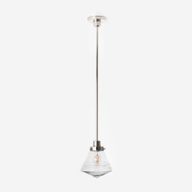 Hanglamp Luxe School Small Helder 20's Nikkel