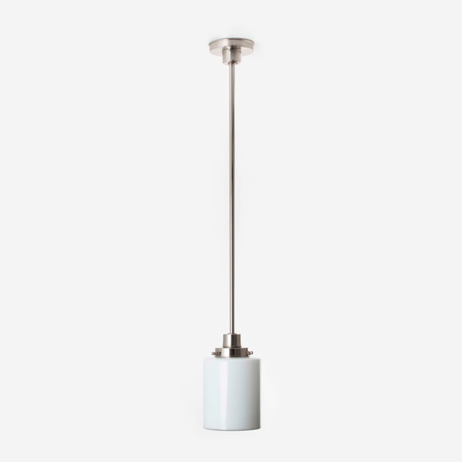 Lampe Suspendue Sleek Cylinder 20's Nickel Mat