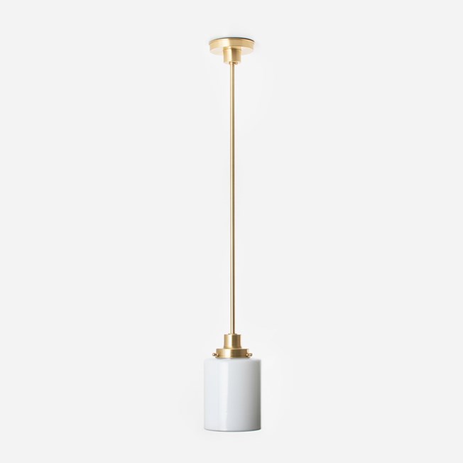 Pendant Lamp Sleek Cylinder 20's Brass