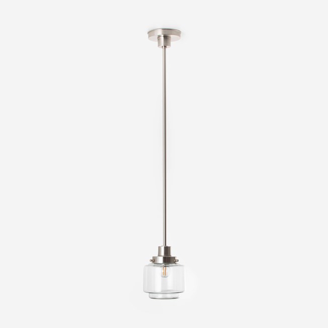 Hanglamp Getrapte Cilinder Small Helder 20's Matnikkel
