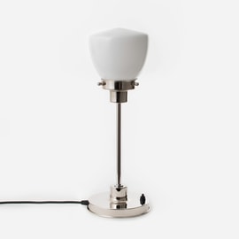 Schlanke Tischlampe Schoolbol Small 20's Nickel