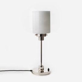 Schlanke Tischlampe Sleek Cylinder 20's Nickel