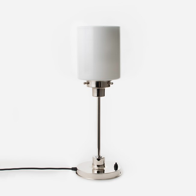 Slim Table Lamp Sleek Cylinder 20's Nickel