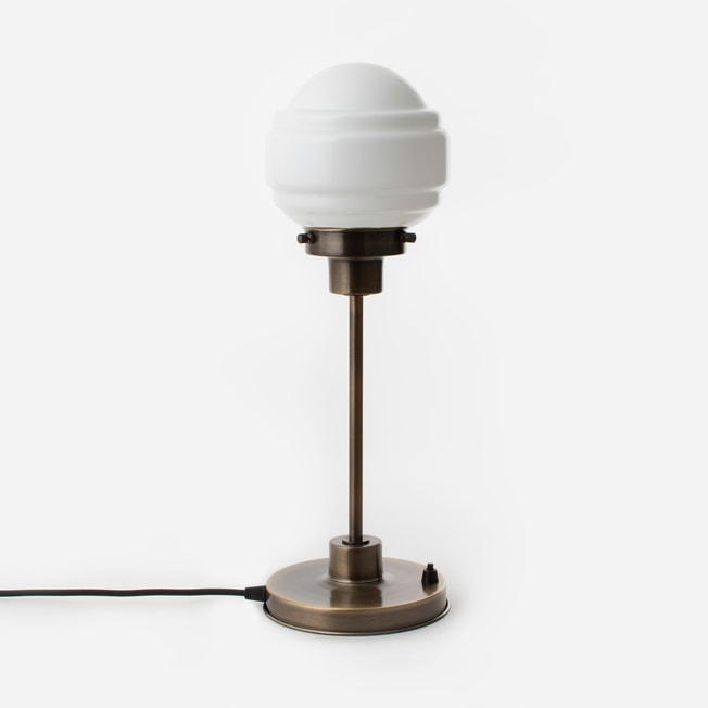 Schlanke Tischlampe Polkadot 20's Bronze