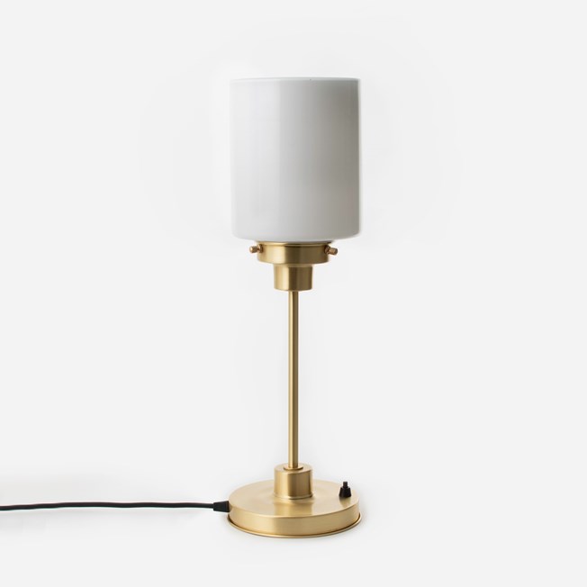 Slim Table Lamp Sleek Cylinder 20's Brass