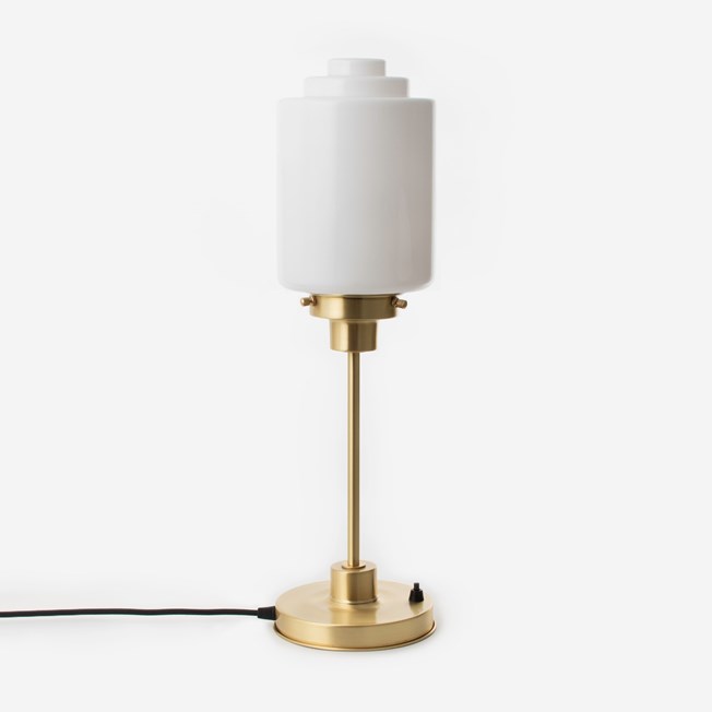 Slim Table Lamp Stepped Cylinder Medium 20's Brass