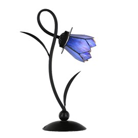 Tiffany Lampe de Table Lovely Blue Lotus 