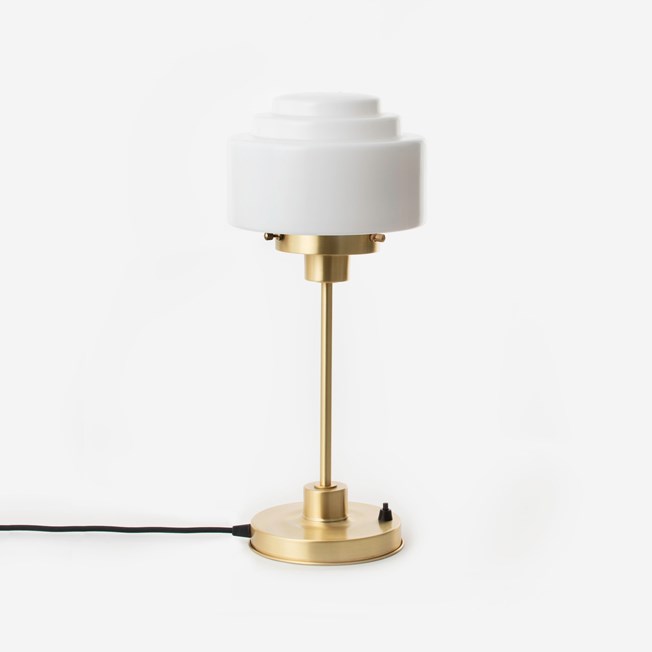 Slim Table Lamp Stepped Ø 20 20's Brass
