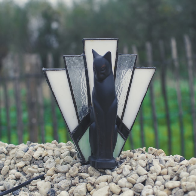Art deco cat lamp hotsell