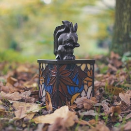 Art Deco Squirrel in the forest
