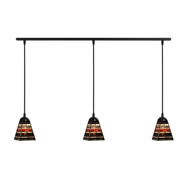 3 x Tiffany Industrial Small on ceiling beam