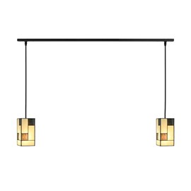 2 x Tiffany Mondrian with Pendant to ceiling beam
