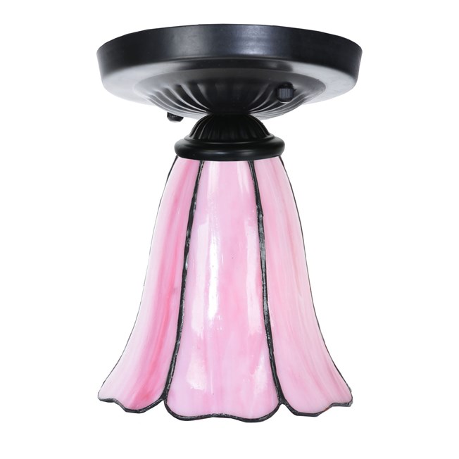 Tiffany ceiling lamp black with Liseron Pink