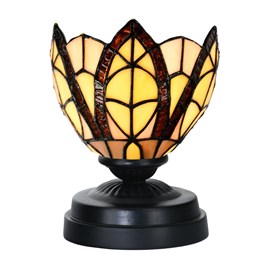 Lampe de table basse Tiffany noire avec Flow Souplesse Small