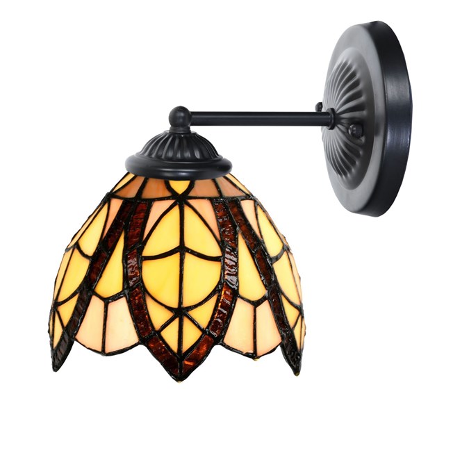 Tiffany wall lamp black with Flow Souplesse Small