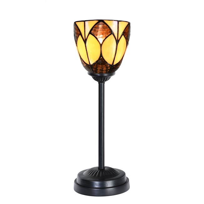 Tiffany slim table lamp black with Parabola Small