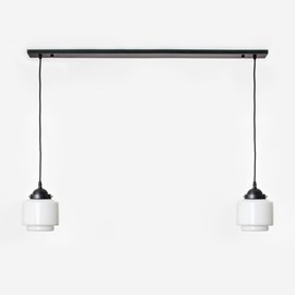 2 x Getrapte Cilinder Small on ceiling beam Moonlight