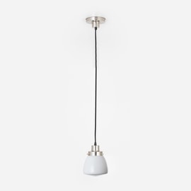 Hanglamp aan snoer Schoolbol Small 20's Matnikkel