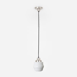 Hanglamp aan snoer Bloemknop 20's Matnikkel