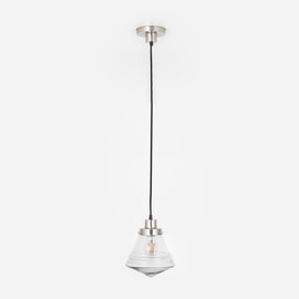 Hanging lamp on cord Luxe School Small Helder 20's Matt nickel