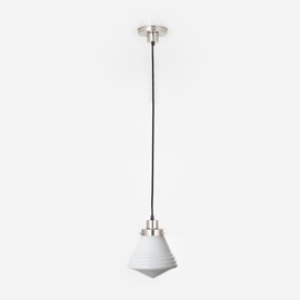 Hanging lamp on cord Luxe School Small 20's Matt nickel