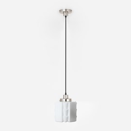 Hanging lamp on cord Expressionisme 20's Matt nickel