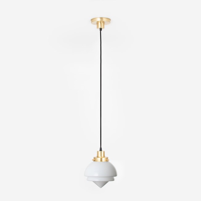 Hanging lamp on cord Small Pointy 20's Brass