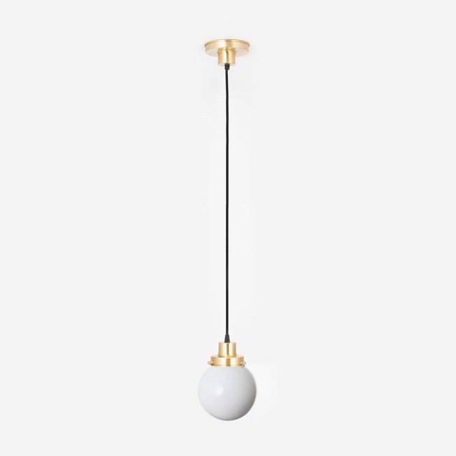 Hanging lamp on cord Bol 15 20's Brass