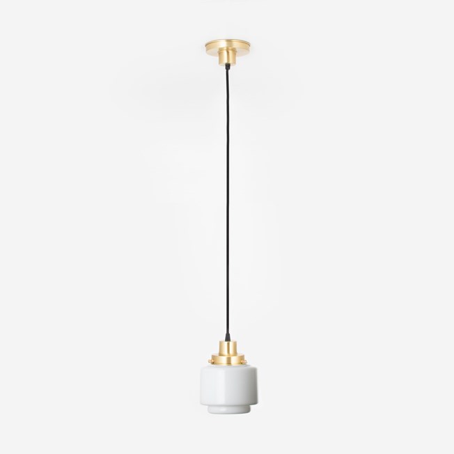 Hanging lamp on cord Getrapte Cilinder Small 20's Brass