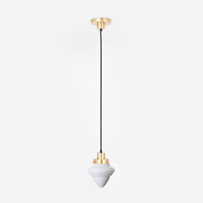 Hanging lamp on cord Acorn Small 20's Brass