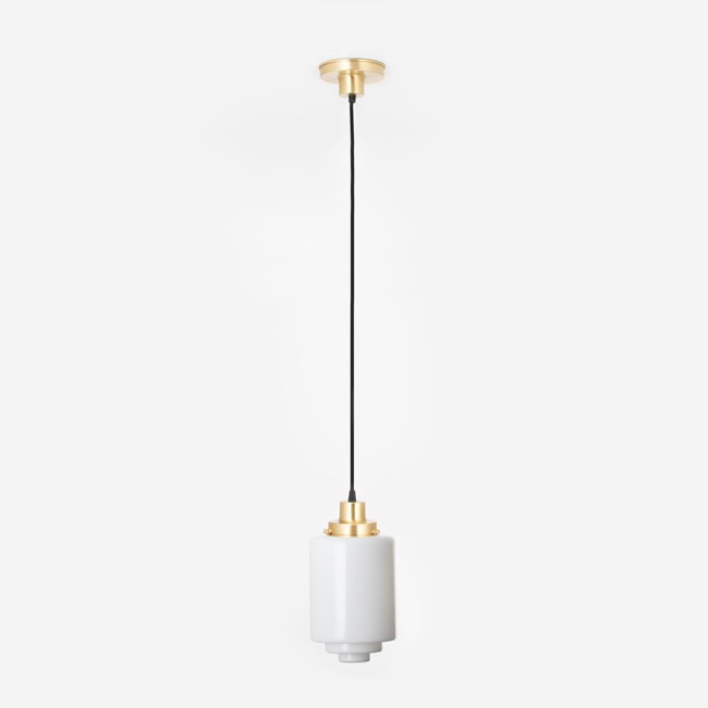 Hanging lamp on cord Getrapte Cilinder Medium 20's Brass