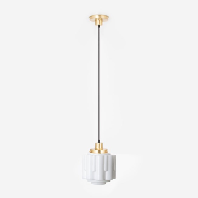 Hanging lamp on cord Circle 20's Brass